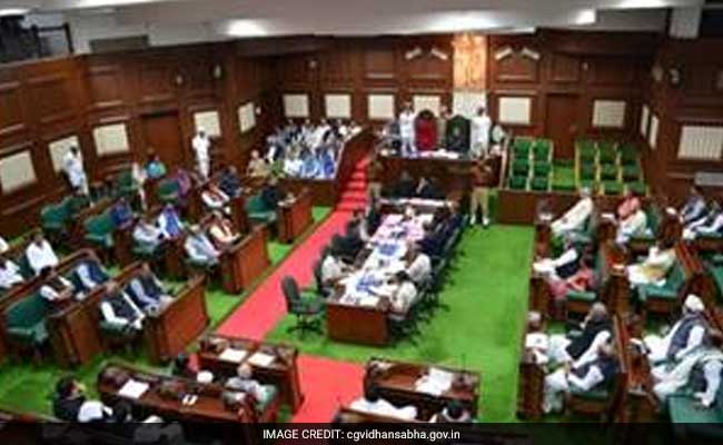 Congress Stages Protest Against Privatisation Of Model Schools In Tribal Areas In Chhattisgarh Assembly