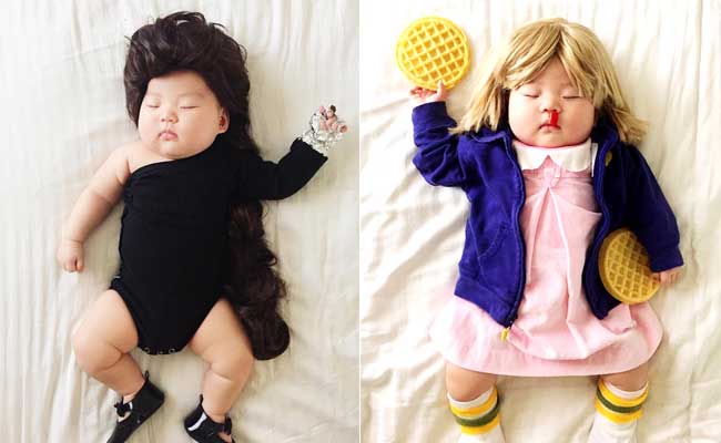 This Sleeping Baby's Mom Dresses Her Up As Beyonce, Jon Snow. The Pics Are Fab