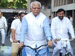 Haryana Chief Minister, BJP Lawmakers Cycle To Assembly