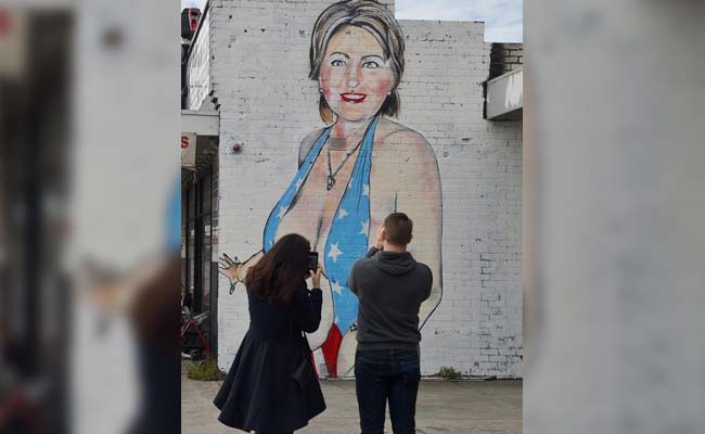 Swimsuit Mural Of Hillary Clinton Creates A Stir In Australia