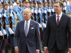 'Vote For Trump!' Serbian Ultra-Nationalists Chant As Joe Biden Visits