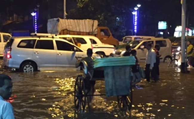 Water Logging, Fallen Trees Create Traffic Jam In Kolkata