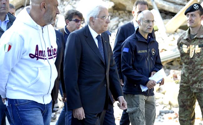 Italian President Visits Quake-Devastated Town, Thanks Rescue Workers