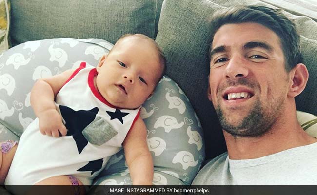 Newly Retired Michael Phelps Is On Boomer Time With Son