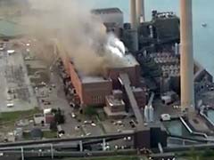 Crews Work Overnight Battling Fire At Michigan Power Plant