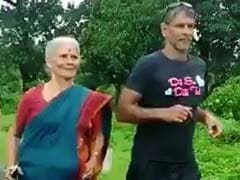 Milind Soman's Mom is as Cool as Him. She Runs With Him, Wearing a Sari