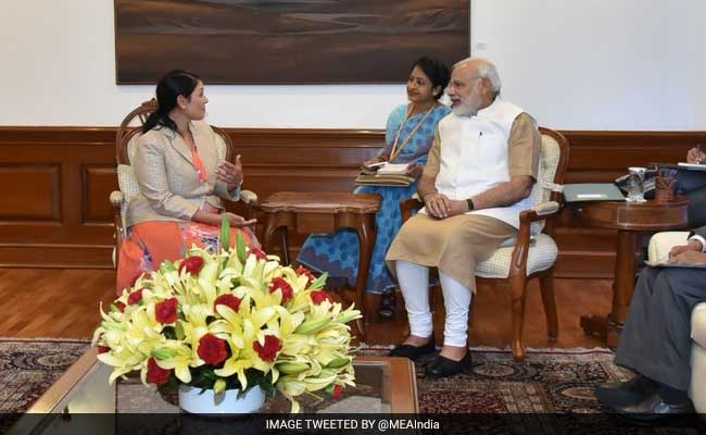 British Minister Priti Patel Meets Prime Minister Narendra Modi