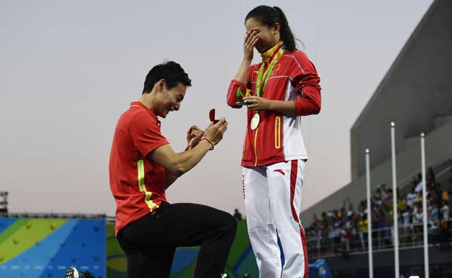 proposal at olympics