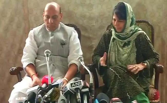 Rajnath Singh, Mehbooba Mufti Address Media: Highlights