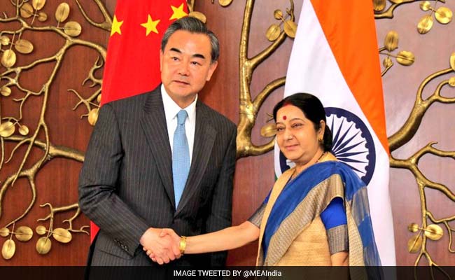 Chinese Foreign Minister Wang Yi meets Sushma Swaraj