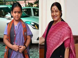 Love Your Jacket, Sushma Swaraj Tells Her Miniature Replica Love Your Jacket, Sushma Swaraj Tells Her Miniature Replica