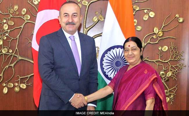 Sushma Swaraj Meets Turkish Foreign Minister