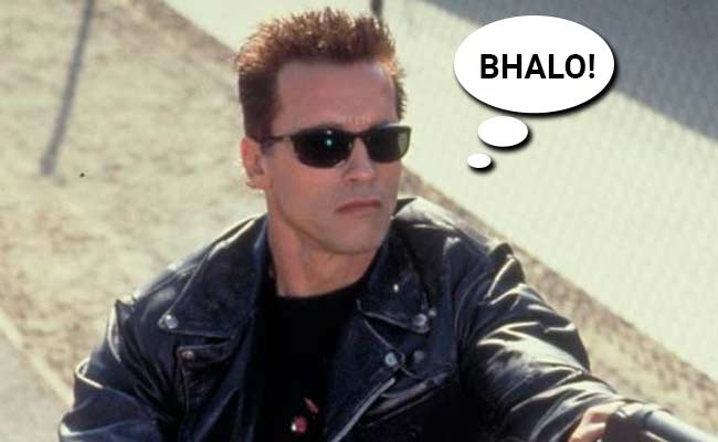 In Which Schwarzenegger's Terminator Says Hasta La Vista in Bengali