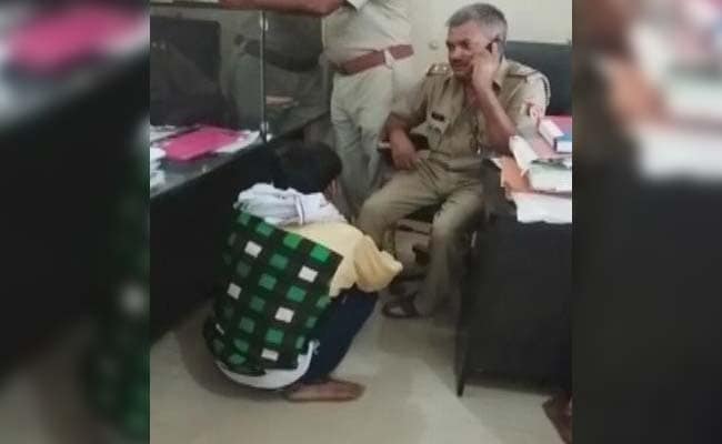 Up Officer Caught On Camera Getting Foot Massage In Police Station Suspended