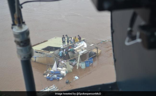Coast Guard Chopper Rescues 28 People Stranded In Gujarat Flash Floods