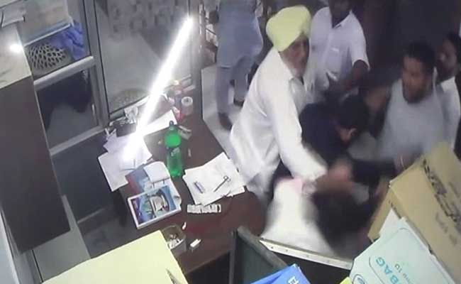 Akali Dal Leader, Son Caught On Camera Assaulting Nurse, Arrested