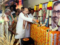 Amit Shah Pays Tribute To Pandit Deendayal Upadhyay In Kozhikode