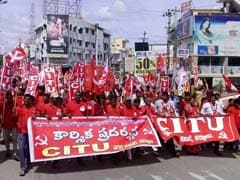 Strike Hits Public Transport And Banking In Telangana, Andhra Pradesh