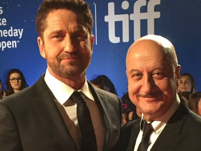 Anupam Kher's TIFF Red Carpet Moment With Gerard Butler