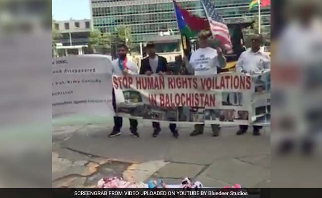 Protests Outside UN Over Pakistan Army's Atrocities In Balochistan, Sindh