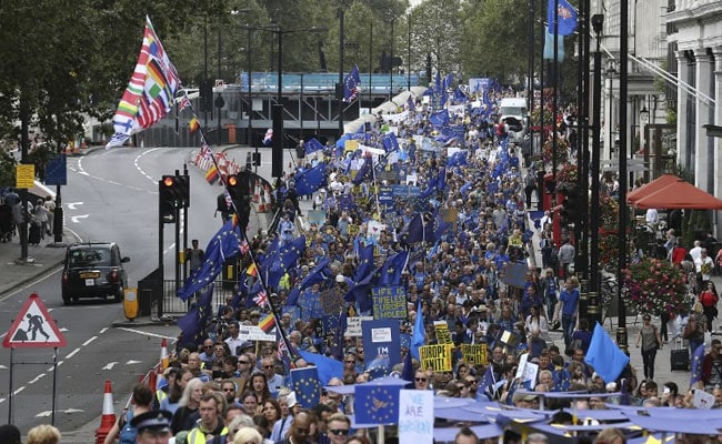 2,000 Protestors Join March For Europe In London