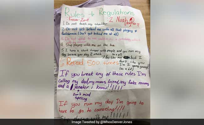 Viral: Hilarious 'Rules' From Fifth Grader To Clingy Boy (Not Her 'BF')