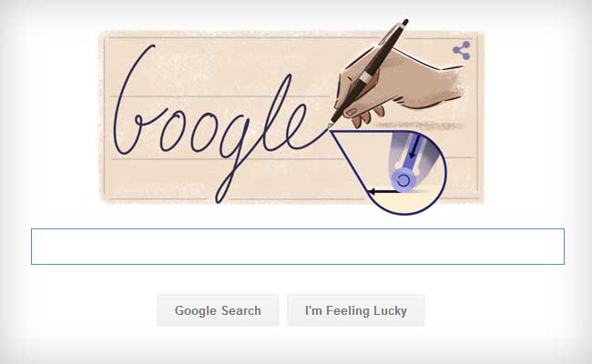 Google Celebrates the 117th Birthday of Ladislao Jose Biro With A Doodle