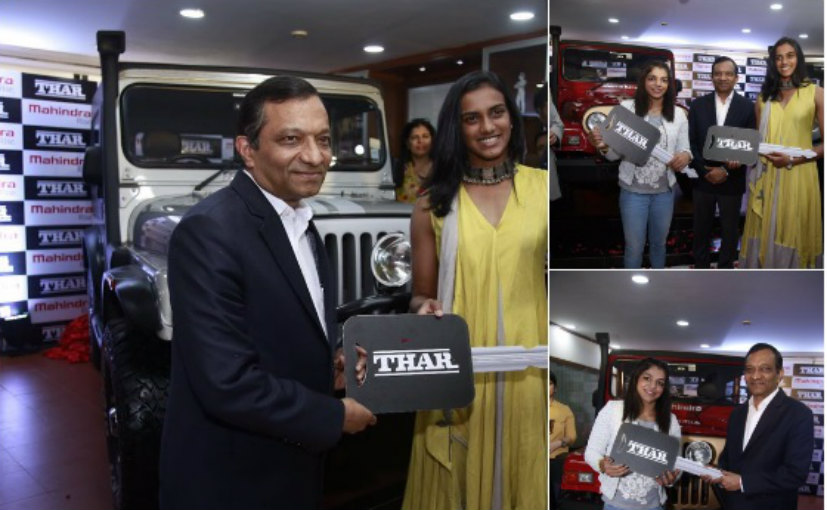 Mahindra Presents Customised Thars To PV Sindhu and Sakshi Malik