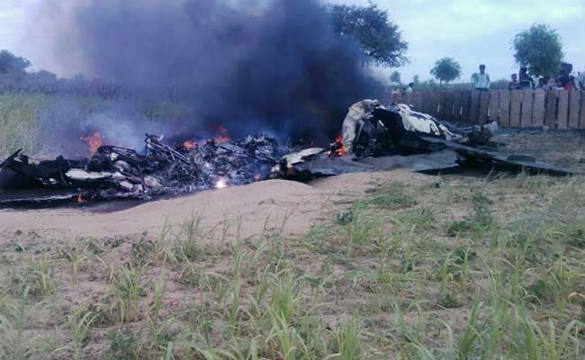 Image result for MiG-21 crashes in Rajasthan, pilot safe