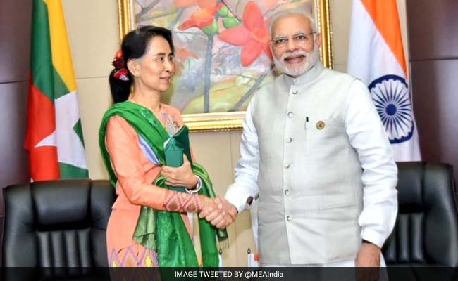 PM Modi Meets State Counsellor of Myanmar Aung San Suu Kyi