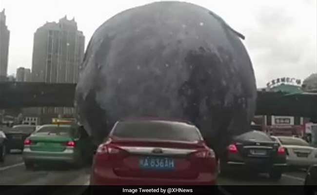 Nothing To See Here, Just A Moon Balloon Rolling Down Streets In China