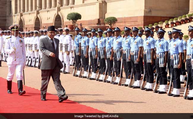 Nepal PM Prachanda Accorded Ceremonial Welcome At Rashtrapati Bhawan