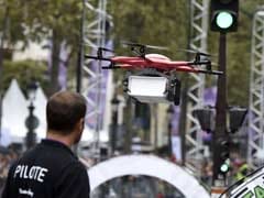 Drones Overfly Champs-Elysee In 'Magical' Paris Festival