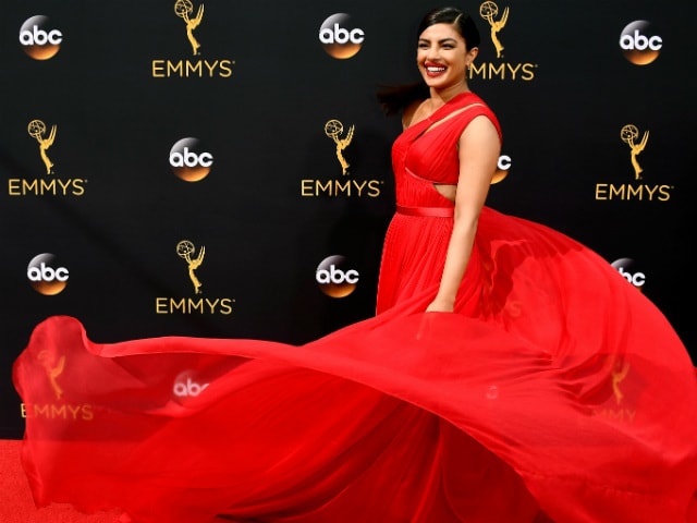 Emmys: Priyanka Chopra Sets Red Carpet on Fire in Traffic-Stopping Dress
