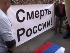 Protesters Block Russian Embassy In Kiev On Election Day