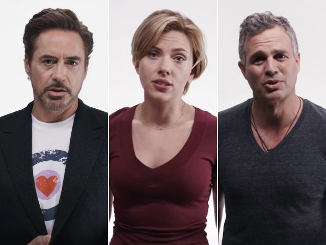 Robert Downey Jr and the Avengers Assemble Against Donald Trump