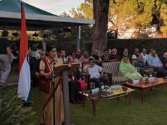 Sushma Swaraj Meets Indian Community In Rome