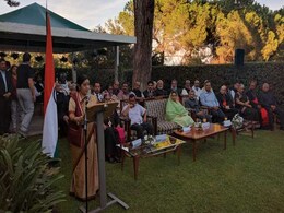 Sushma Swaraj Meets Indian Community In Rome Sushma Swaraj Meets Indian Community In Rome
