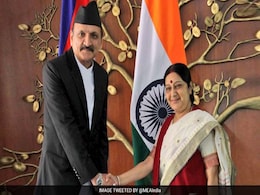Sushma Swaraj Meets Nepal Foreign Minister Sushma Swaraj Meets Nepal Foreign Minister