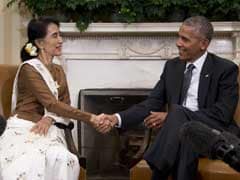 Barack Obama Vows To Lift Myanmar Sanctions As Aung San Suu Kyi Visits