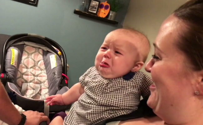 Jealous Baby Has The Cutest Reaction To Her Parents Kissing Each Other