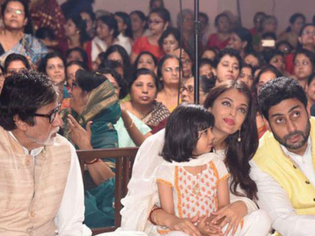 In Pics: Aaradhya Celebrates Durga Ashtami With Aishwarya, Amitabh Bachchan