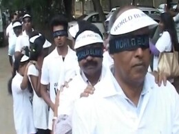 Hundreds Participate In Bengaluru's Blind Walk, Guided By Visually Impaired Hundreds Participate In Bengaluru's Blind Walk, Guided By Visually Impaired