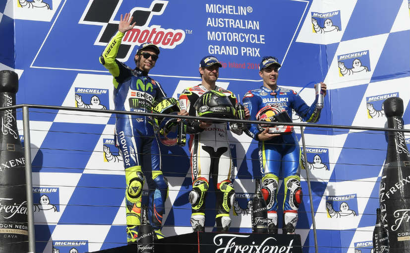 MotoGP: Cal Crutchlow Wins Australia GP; Rossi Finishes 2nd; And Marquez Crashes Out