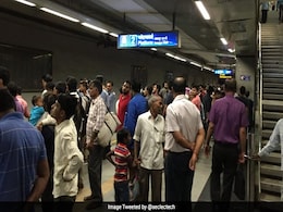 Panic After Monkey Sneaks Into Delhi Metro Station Panic After Monkey Sneaks Into Delhi Metro Station