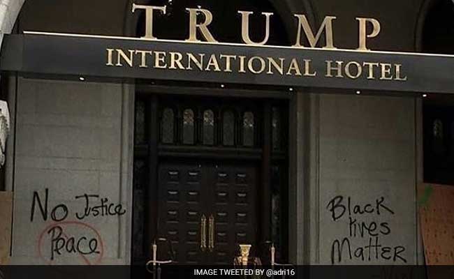 Donald Trump's New Hotel Vandalised With Spray-Painted Graffiti