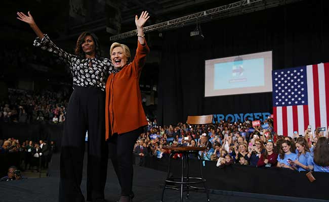 Hillary Clinton, Michelle Obama Make First Joint Campaign Appearance In Bid For Women's Support