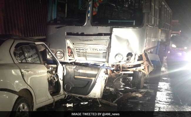 5 Of Family Killed As Car Rams Into Bus Near Ludhiana