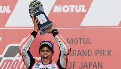 MotoGP: Rossi And Lorenzo Crash As Marc Marquez Takes World Championship Title At Motegi GP