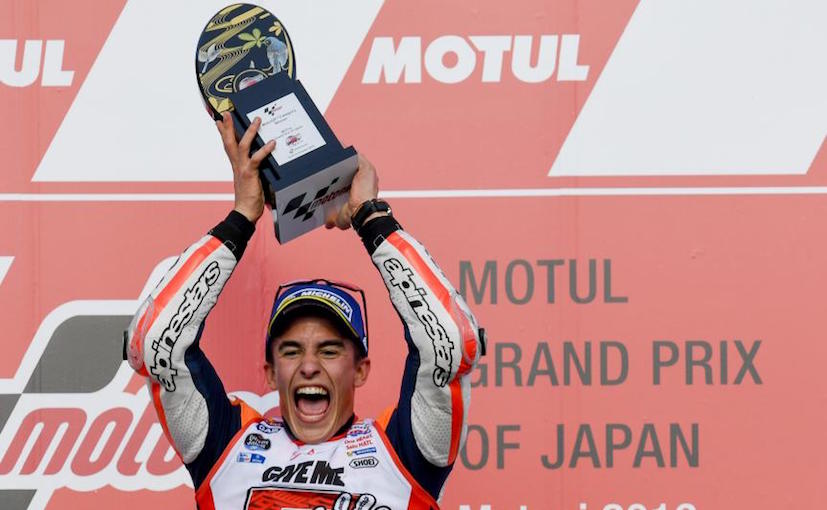 MotoGP: Rossi And Lorenzo Crash As Marc Marquez Takes World Championship Title At Motegi GP